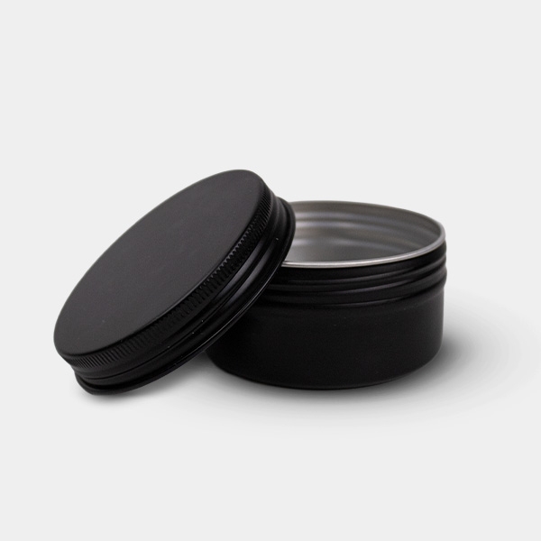 Mattschwarze Aluminiumdose mit robustem Schraubverschluss | GB