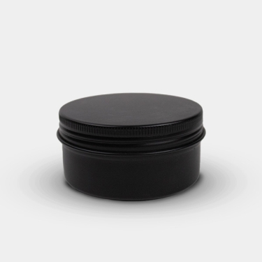 Mattschwarze Aluminiumdose mit robustem Schraubverschluss | GB