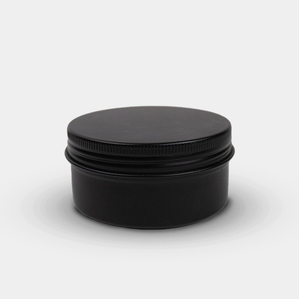 Mattschwarze Aluminiumdose mit robustem Schraubverschluss | GB