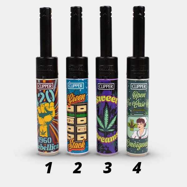 Clipper Minitube Retro Weed Feuerzeug Clipper Minitube Retro Weed Feuerzeug | GB The Green Brand