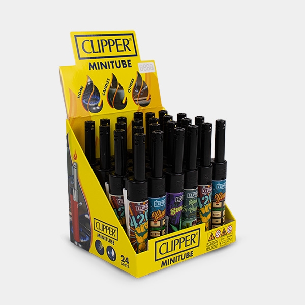 Clipper Minitube Retro Weed Feuerzeug