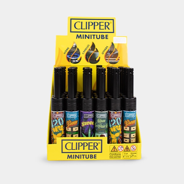 Clipper Minitube Retro Weed Feuerzeug