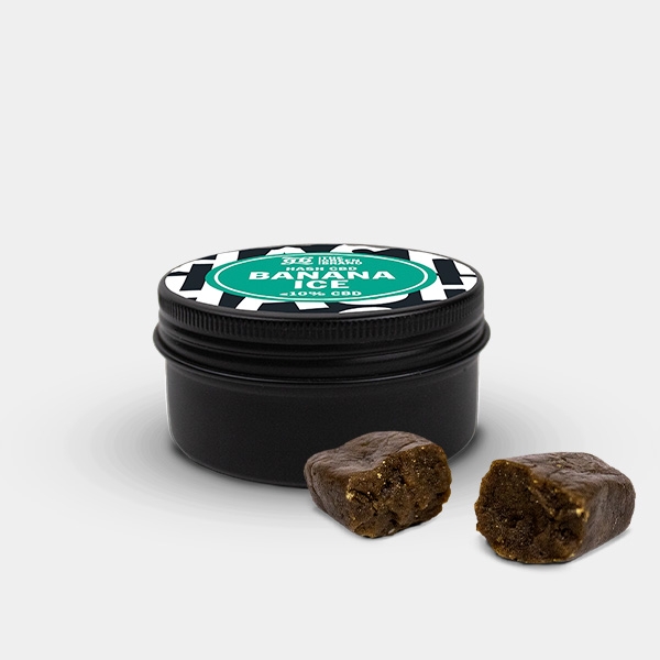 Sicht Hash Banana Ice CBD GB geöffnete