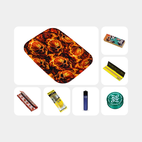Sicht Kit Vendetta mit Parafernalia-Produkten - GB The Green Brand