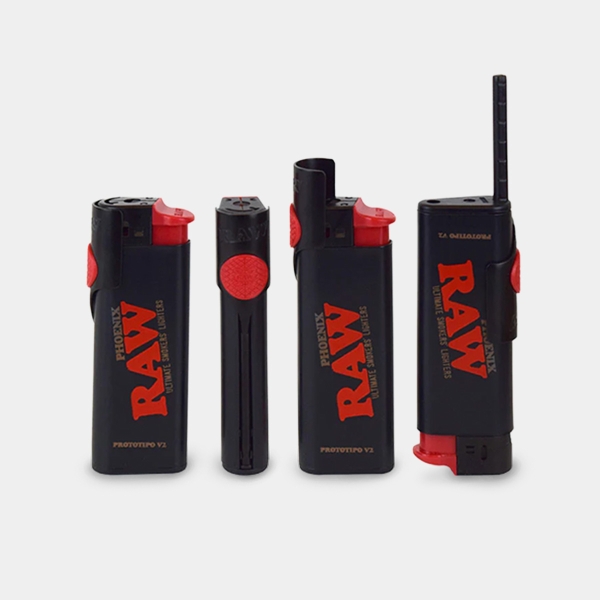 Raw Phoenix 3-in-1 Feuerzeug Schwarz mit allen Funktionen