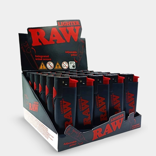 Raw Phoenix 3-in-1 Feuerzeug Schwarz Display 30 Stück