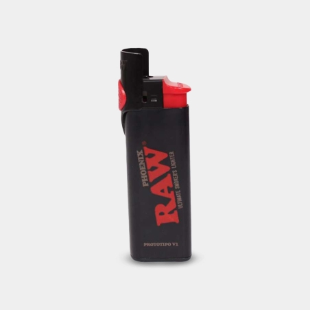 Raw Phoenix 3-in-1 Feuerzeug Schwarz mit Windschutz