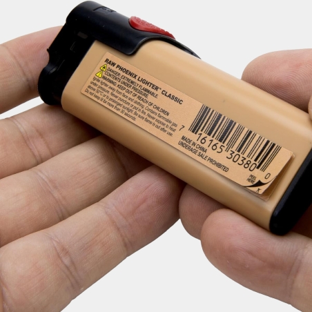 Raw Phoenix 3-in-1 Feuerzeug Beige Rückansicht