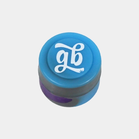 Blaue Silikonflasche gb