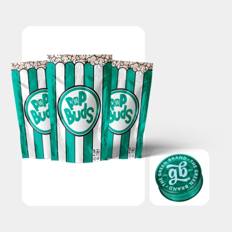 Kit Green Flavour | Kit de fumador com Pop Buds CBD 75g