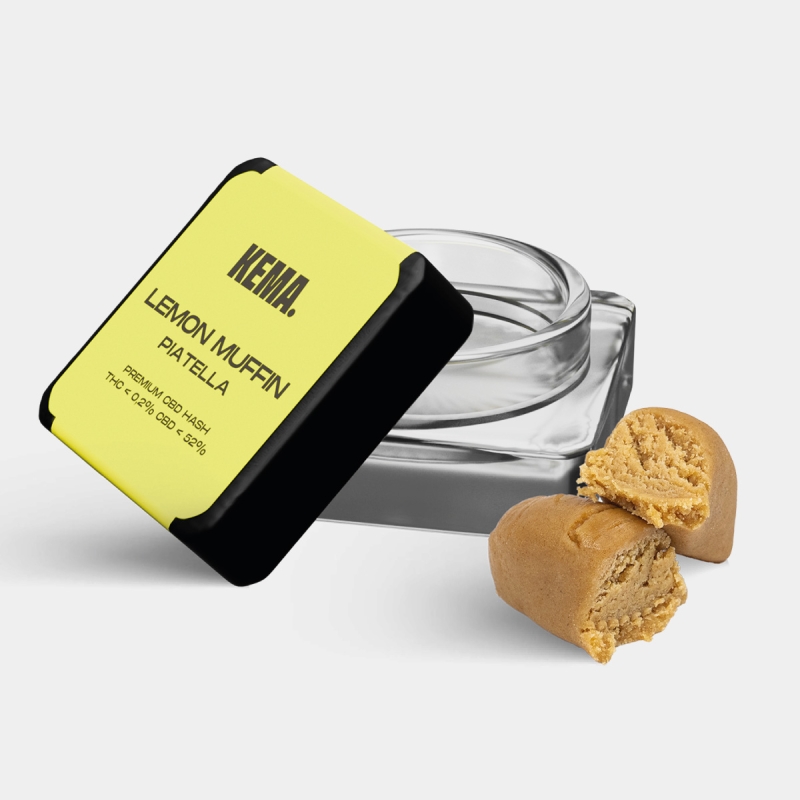 Hash CBD Piatella 'Lemon Muffin' KEMA 3g geöffnet