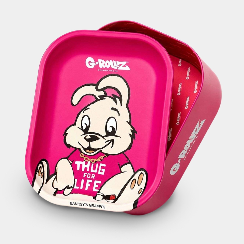2-in-1-Metallbox mit Rollschale Banksy's Graffiti 'Thug for Life'