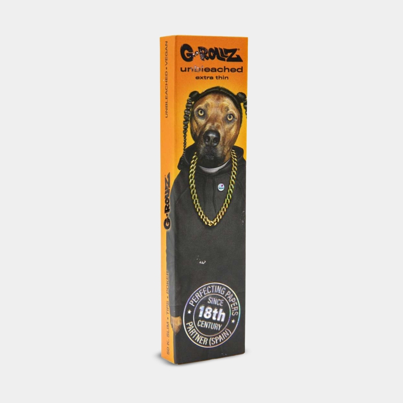 G-Rollz King Size Slim Unbleached Papers + Tips 'Rap' | GB