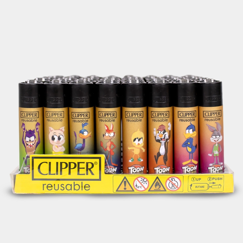 Clipper Toons Display 48 Feuerzeuge