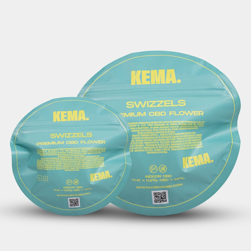 Swizzels Cali CBD KEMA Blüten, Rückseite der Verpackung, alle Formate