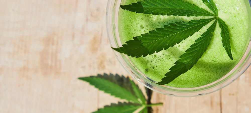 Fruchtsmoothie mit Cannabis
