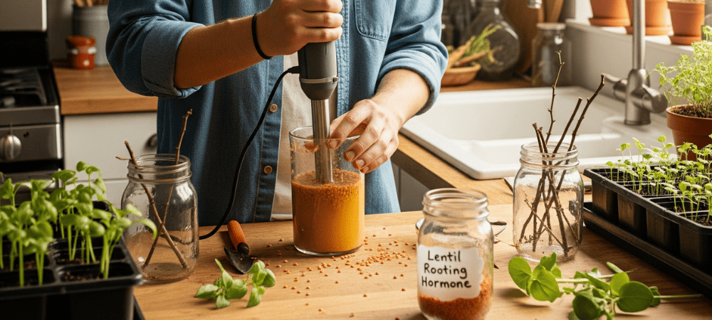 Selbstgemachter Linsen Wurzelstimulator 